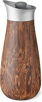 S'well Stainless Steel Carafe, 1.5L, Teakwood, Triple Layered Vacuum Insulated Container Keeps Drinks Colder for Longer, BPA Free Barware