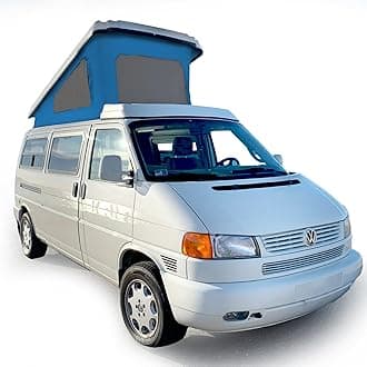 Roof Top Tent 3-Window Pop Top Car Camping Tent Durable Red Canvas Compatible with VW T4 Eurovan Winnebago Camper Long Wheel Base LWB - 2 Person Rooftop Tents Pop Up Camper