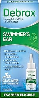 Debrox Swimmer's Ear Relief Ear Drying Drops | Water Clogged Ear Relief | 1.0 FL OZ