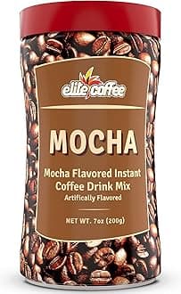 Elite Instant Mocha Coffee - Full-Bodied Rich Granules, 200g - Kosher Certified, Unique Famous Taste