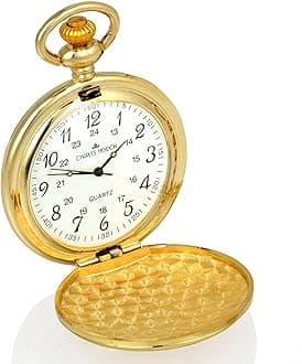 Personalised Engraved Gold Pocket Watch in a Pouch