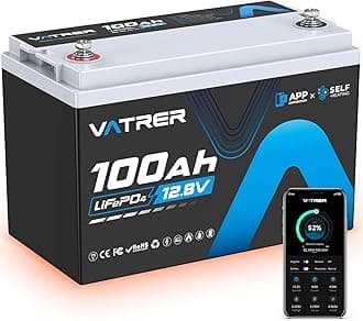 12V 100AH Self-Heating LiFePO4 Lithium Battery, Built-in 100A BMS, Supports Low Temp Charging, 5000+ Cycles, Perfect for RV/Camper, Solar, and Off-Grid Applications, etc.