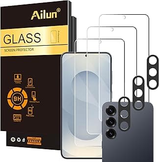 Ailun Glass Screen Protector for Galaxy S25+ / S25 Plus [6.7 Inch] 3Pack+3Pack Camera Lens Tempered Glass Fingerprint Unlock 0.25mm Anti-Scratch Case Friendly Clear-HD[Not for S25/S25 Ultra/S25 Edge]