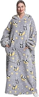 Blanket Hoodie, Long Hooded Blanket Sweatshirt as Birthday Gifts for Women Men, Long Wearable Blanket for Women Men.