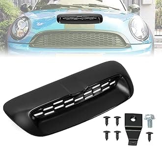 Kojem Hood Scoop Compatible with 2007-2013 Mini Cooper S R55 R56 R57 R58 R59 Air Intake Vent Unpainted-Black
