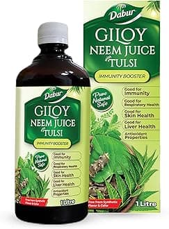 Dabur Giloy Neem Tulsi Juice: Benefit of 3-in-1 Immunity Boosters with the power of Giloy, Neem and Tulsi|Pure, Natural and 100% Ayurvedic Juice -1L