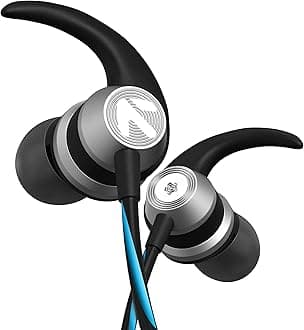 GOBOULT BassBuds X1 in-Ear Wired Earphones with 10mm Extra Bass Driver and HD Sound with mic (Blue)