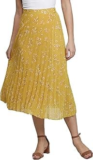 Sponsored Ad - Floral Printed Pleated Navy/Multi Skirt