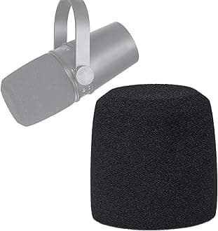 SUNMON Shure MV7 Pop Filter Foam Cover - Professional Mic Windscreen Wind Cover Compatible with Shure MV7 Podcast Microphone to Minimise Plosives