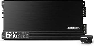 AudioControl EPICFIVE Epic Series 1100 Watt RMS 5-Channel Car Audio Amplifier, Class D, Epic Boost, Subsonic Filter, High-Pass/Low-Pass Filters, ACR-E Remote Bass Knob, Epicenter Link