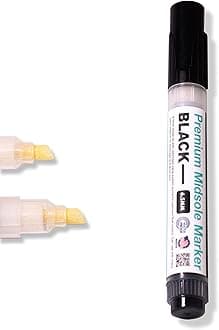 Wilkins Premium Midsole Marker for Customization Paint on Leather, Suede, Fabric and Soft Foam for 2-4 Pair of Shoes (Black)