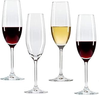 Ideal for White or Red Party Wine, Whisky Wine Clear Glass (Wine Glass,Pack of 4)