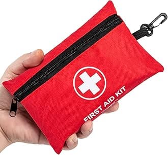 Mini First Aid Kit - 140 Piece Small First Aid Medical Kit for Car, Home, Office, Travel, Camping, Sports, Outdoor, School - Emergency First Aid Supplies and Survival Kit