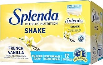Diabetes Care Shakes - Meal Replacement Shake, 8 Fluid Ounces Per Bottle (French Vanilla, 12 Pack)