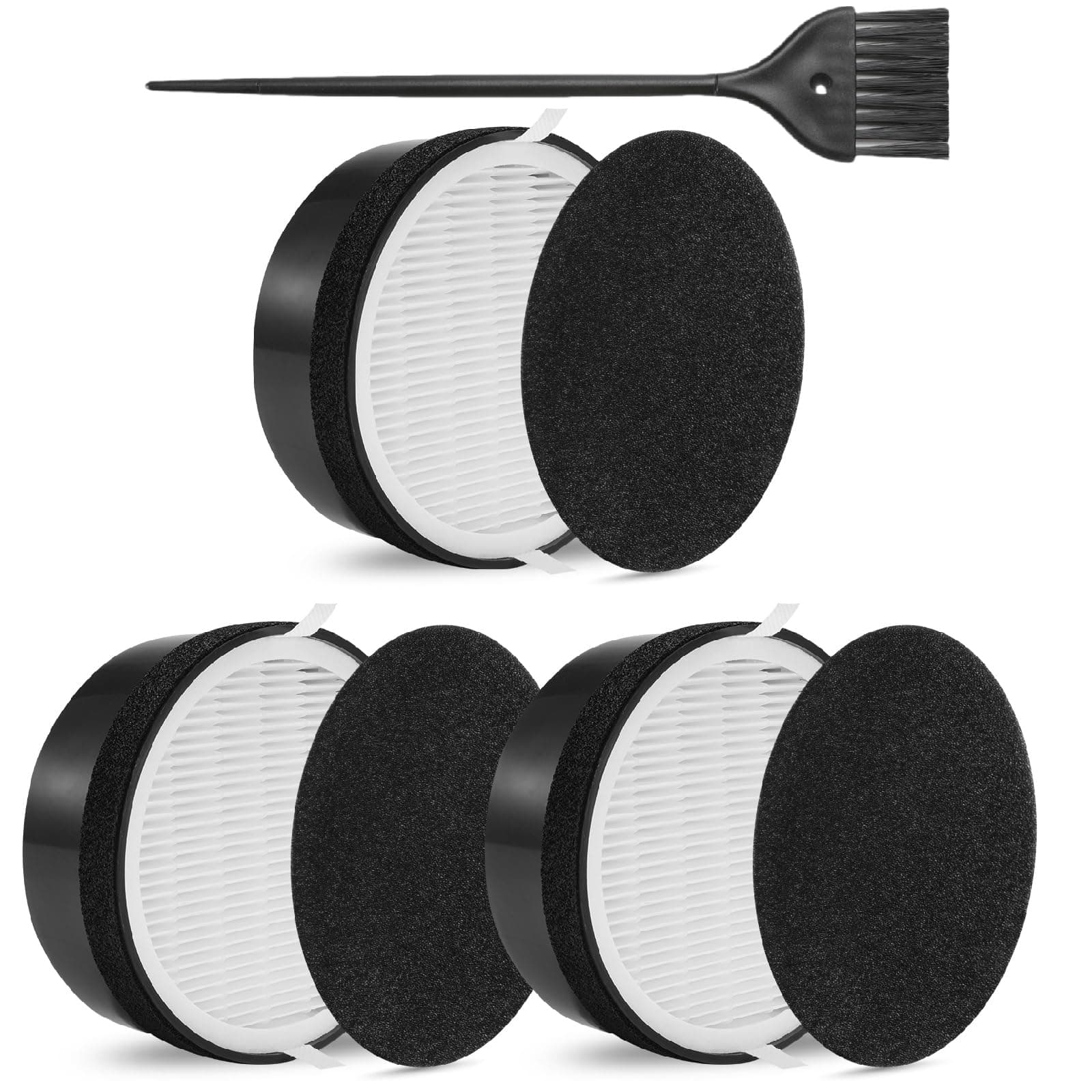 DerBlue 3 Sets True HEPA Filter Compatible with LV-H132, Activated Carbon Filters Set, Part # LV-H132-RF