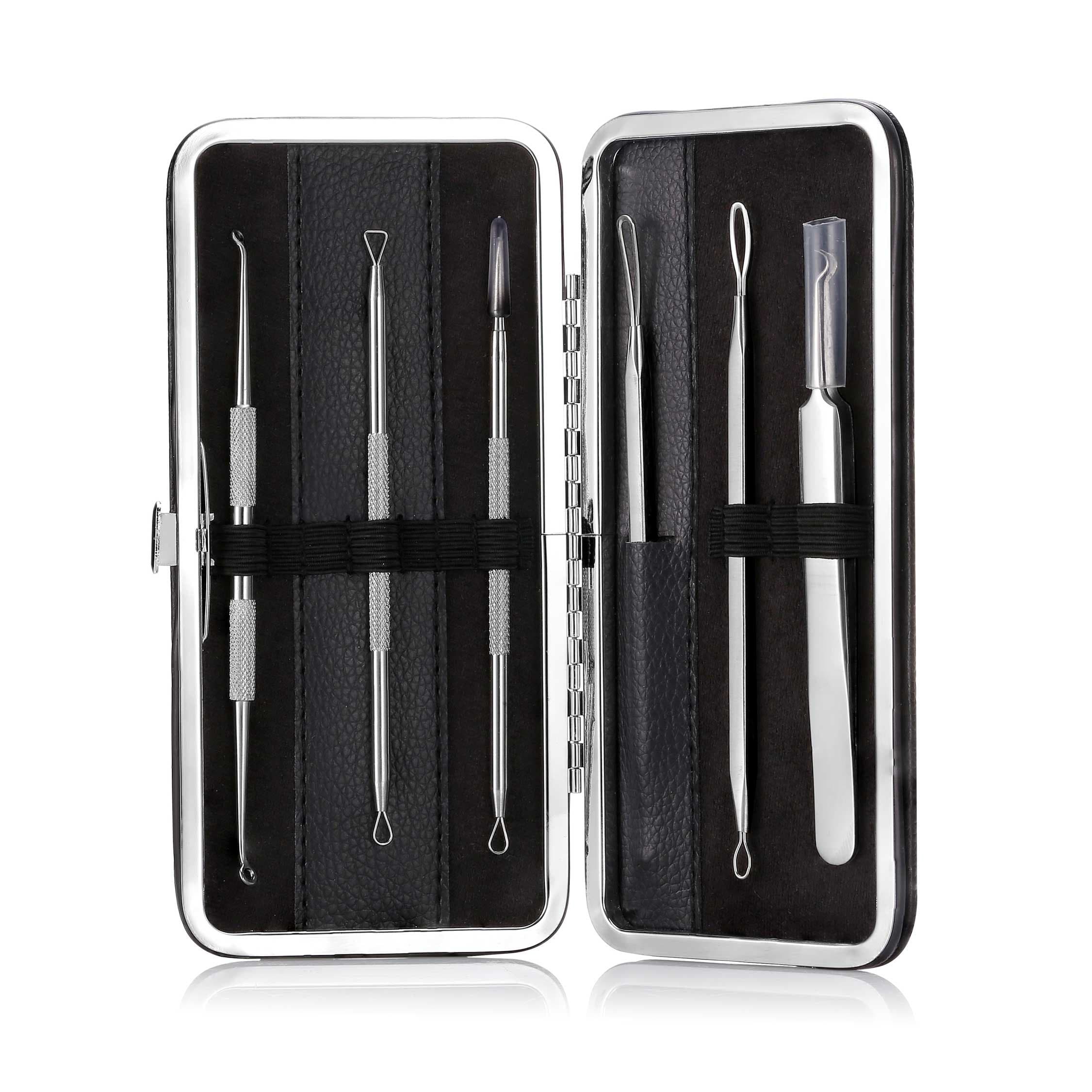 Blackhead Remover Tools 6-in-1 with Detailed Instructions EINLIN Acne Pimple Blemish Extractor Comedone.