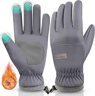 ihuan Winter Waterproof Ski Gloves Men Women, Snow Warm Cycling Cold Weather, Driving Biking Running