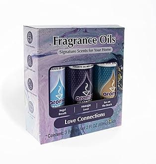 AROMAR Premium Fragrance Oil, 2oz Bottle 3 Pack Long Lasting Aromatic Scent, Fresh and Revitalizing Aromatherapy for Living Room, Bedroom, and Kitchen 2oz