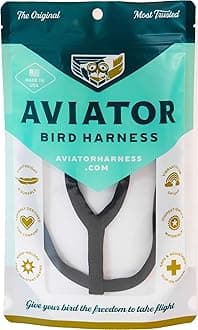The AVIATOR Pet Bird Harness and Leash: Large Black