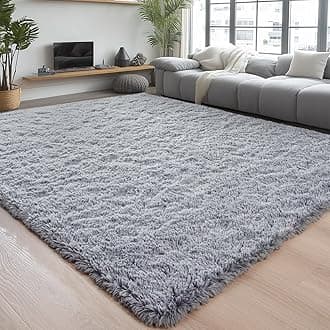 Chicrug Soft Area Rugs for Bedroom Living Room Plush Fluffy Rug 4x6 Feet, Shag Furry Area Rug Carpet Non Shedding for Nursery Children Kids Girls Room Home Decorative, Grey
