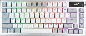 Asus ROG Azoth 75% Wireless DIY Custom Gaming Keyboard, OLED Display, Three-Layer Dampening, Hot-Swappable ROG NX Snow Switches & Keyboard Stabilizers, PBT Keycaps, RGB-White