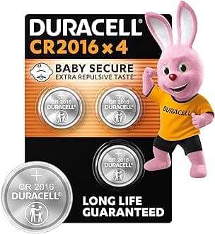 2016 Lithium Coin Batteries 3V (4 Pack) - Long-life Guaranteed - Baby Secure Technology - For Use in Key Fobs, Small Home Remotes, Fitness Watches - Baby Secure Packaging