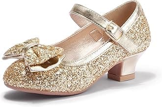 Girls Toddler/Little Kid Jada Dress Mary Jane Pumps Bow Low Heels Party Wedding Princess Shoes