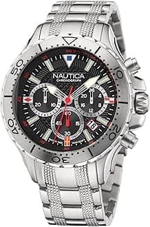 Men's NST Chrono Stainless Steel Bracelet Watch (Model: NAPNSF204), Silver