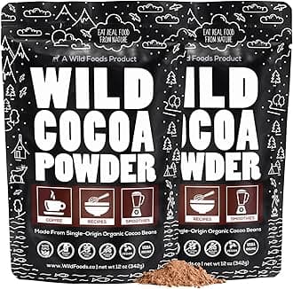 Wild Foods Raw Organic Cacao Powder, Handcrafted, Single-Origin, Fair Trade, Non-Alkalized Cocoa from Turkey (24 ounce)