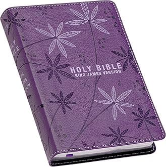 KJV Holy Bible, Compact Faux Leather Red Letter Edition - Ribbon Marker, King James Version, Purple (KJV Compact Editions)
