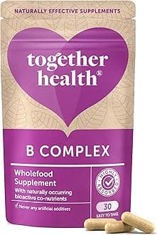 B-Vitamin Complex – Together Health – Whole Food Nutrients - 8 Essential B Vitamins - Vitamin C – Vegan Friendly – Made in The UK – Pack of 2-60 Vegecaps