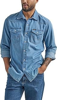 Men's Iconic Denim Regular Fit Snap Shirt