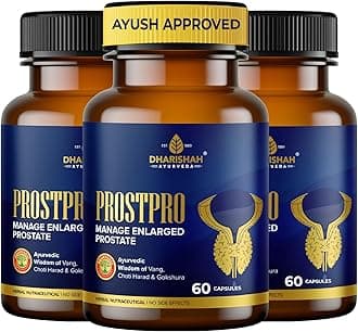 Dharishah Ayurveda ProstPro 180 Capsules – Ayurvedic Prostate Support Supplement with Gokshura & Other Herbal Extracts – Helps Support Urinary Flow & Men’s Wellness