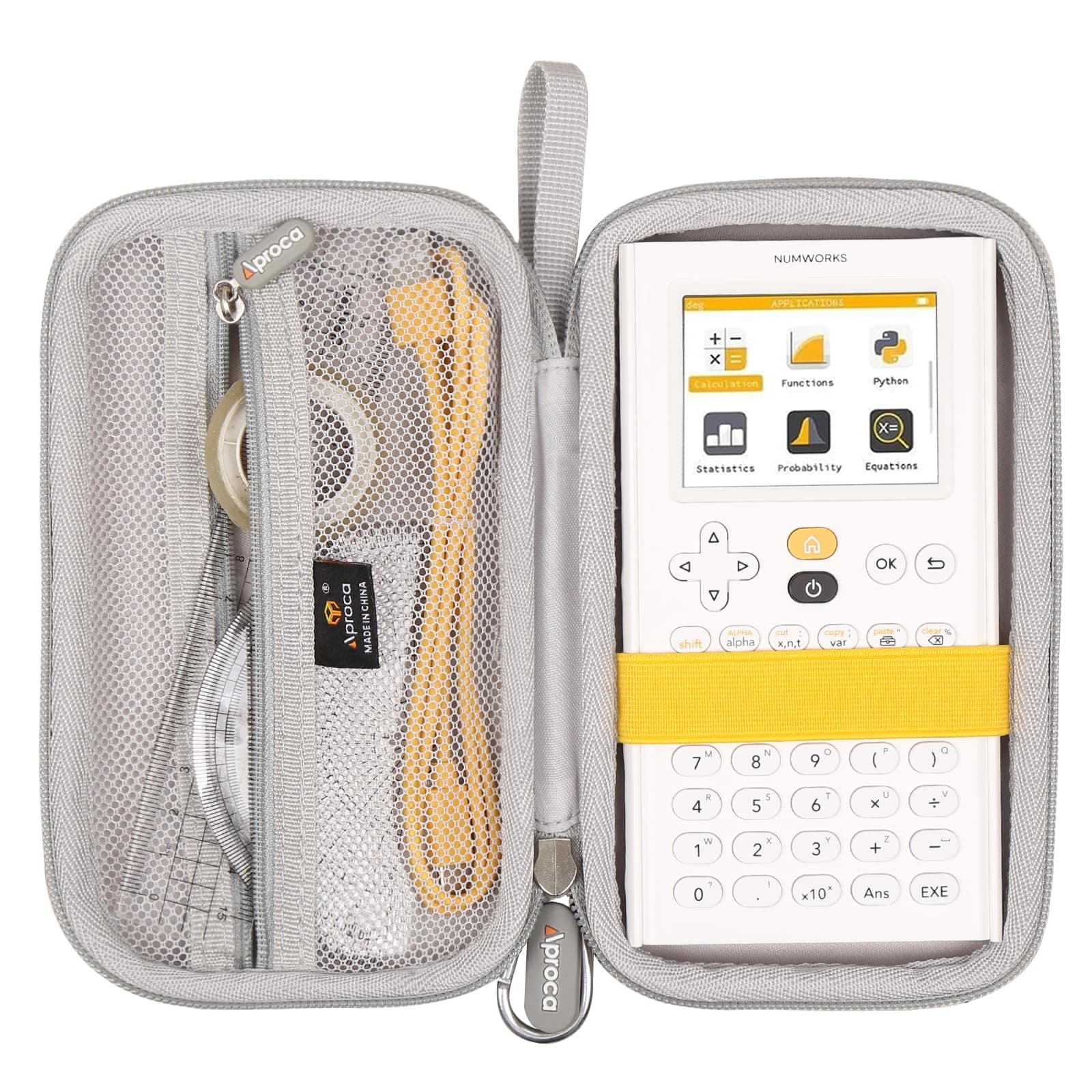 Aproca Grey Hard Storage Portable Case, for NumWorks Graphing Calculator