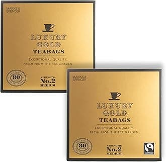 Gold Tea 4oz Gold Tea with Luxury Gold Tea - 2 x 80 Bags From the UK - TAOindustry