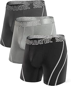 Separatec Mens Underwear Dual Pouch Boxer Briefs Moisture Wicking & Breathable ComfortSoft Underwear with Fly 3 or 6 Pack