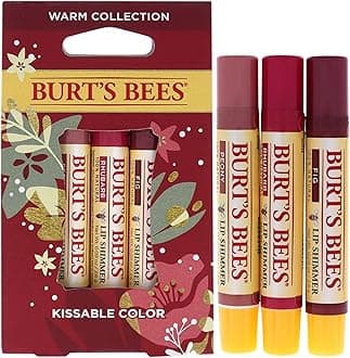 Kissable Color Warm Collection Unisex Lip Shimmer Peony, Rhubarb, Fig 3 oz