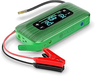 Bolt Ultimate 3 Portable Car Battery Jump Starter | 130 PSI Air Compressor, 55.5Wh USB Power Bank, Large Display, Emergency Floodlight & Charger, Jumps Cars SUVs & Trucks, Inflates Tires — Green