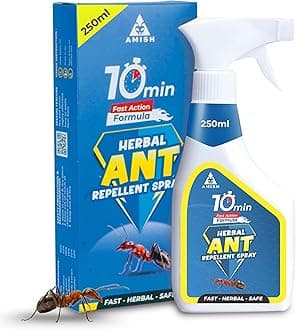 Amish Herbal Ant Spray 250Ml Pack-1|10 Minutes Formula |Removes Entire Colony|Powerful 100% Organic No Chemical Repellent For Home Kitchen Office Garden Long Lasting Protection
