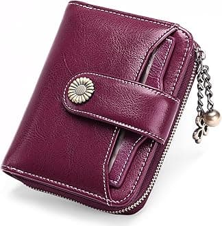 SENDEFN Women's Bi-fold Wallet, Genuine Leather, Popular, Stylish, Soft to the Touch, Genuine Product (Coin Pocket Included) RFID & Magnetic Skimming Prevention, purple