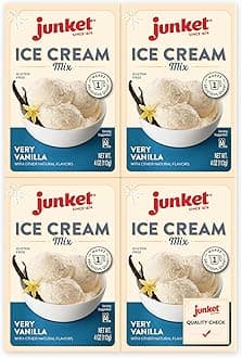Junket Ice Cream Mix Very Vanilla, 4 Ounce (Pack of 4)