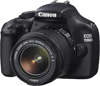 Canon EOS 1100D EF-S IS II Lens 12MP SLR Camera 2.7 inch LCD - Black (Renewed)