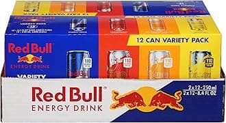 Red Bull Energy Drink Variety Pack, Red Bull, Red, Amber, and Yellow Edition and Energy Drinks, 8.4 Fl Oz, 24 pack Cans (2x12)