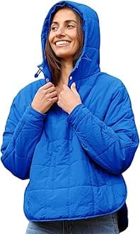 Women's Oversized Hooded Puffer Jacket Quilted Jackets for Women Lightweight Winter Warm Padded Hoodies Coat