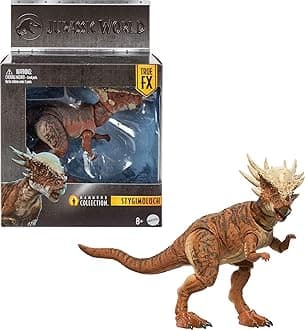 Mattel Jurassic World Hammond Collection Dinosaur Action Figure Toy, Stygimoloch, Premium Movie Design Glass Eyes & 14 Points Articulation, JDJ10