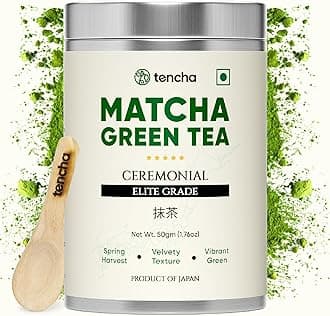 Tencha Ceremonial Elite Grade Matcha Green Tea | 100% First Harvest | Japanese Matcha Powder | Vibrant Green, Smooth & Velvety | Spring Harvest | 50g