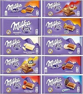 Milka Chocolate Bars Assorted Bundle of 5, 487g (Bundle #1)