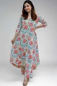GRECIILOOKS Kurta Sets for Women | Kurta Sets | Co-Ord Set for Women Ethnic | Women's Rayon Viscose Straight Printed Kurta with Pant