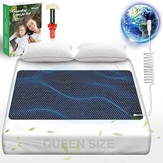 Dragsui Grounding Mat For Bed, Pad Sleep, Anti-Slip Pu Leather Mattress With Cord, 27''×60‘’, Queen
