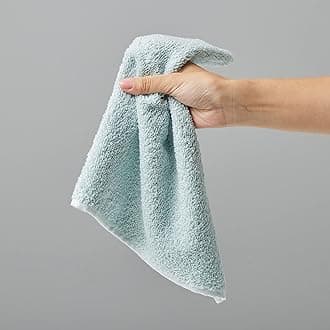 Amazon Basics Face Towels for bathroom, 100% Cotton Extra Absorbent washcloth, Fast Drying - salon towel - 24-Pack, Ice Blue (30 x 30 cm)OEKO-TEX MADE IN GREENOEKO-TEX MADE IN GREENOEKO-TEX MADE IN GREEN